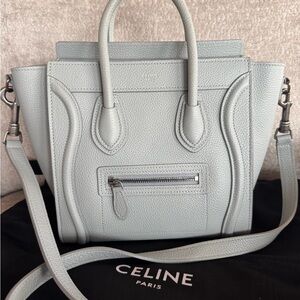 Celine Light blue Satchel Bag